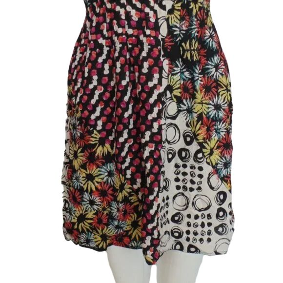 ANGIE Dress, Jr M, Multicolor Floral Mixed Print, Open Lace Back, Short sleeves - Picture 9 of 12